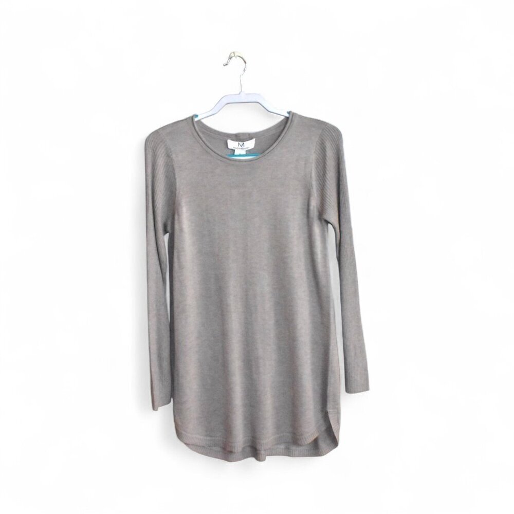 Magaschoni Long Sleeve Pullover Cashmere Blend Fall Sweater Top